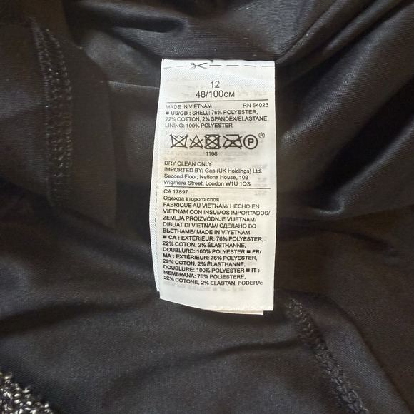 Banana Republic Knit Sheath Dress Sz 12 Marled Black White Tweed Short Sleeve - Picture 7 of 12